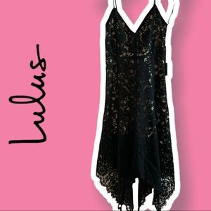 Lulus - 
One Wish Black Lace Midi Dress